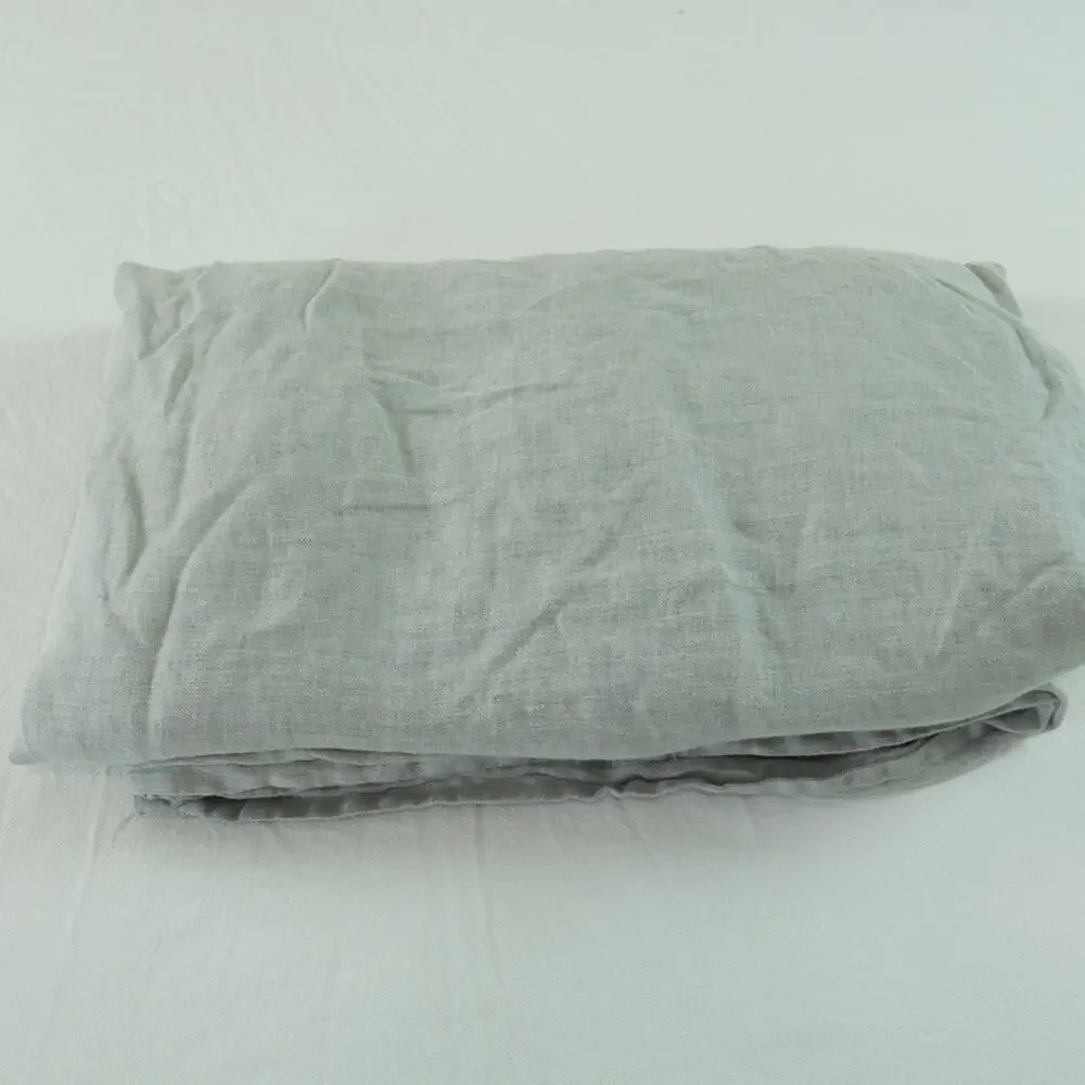 Area Home Emile Duvet Cover 100% Linen Mineral Grey King Size 102” x 83” Minimal